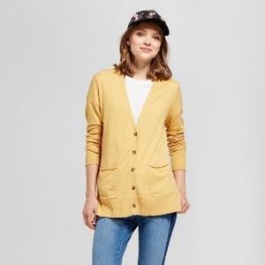 Target Mossimo Mustard Yellow Cardigan 